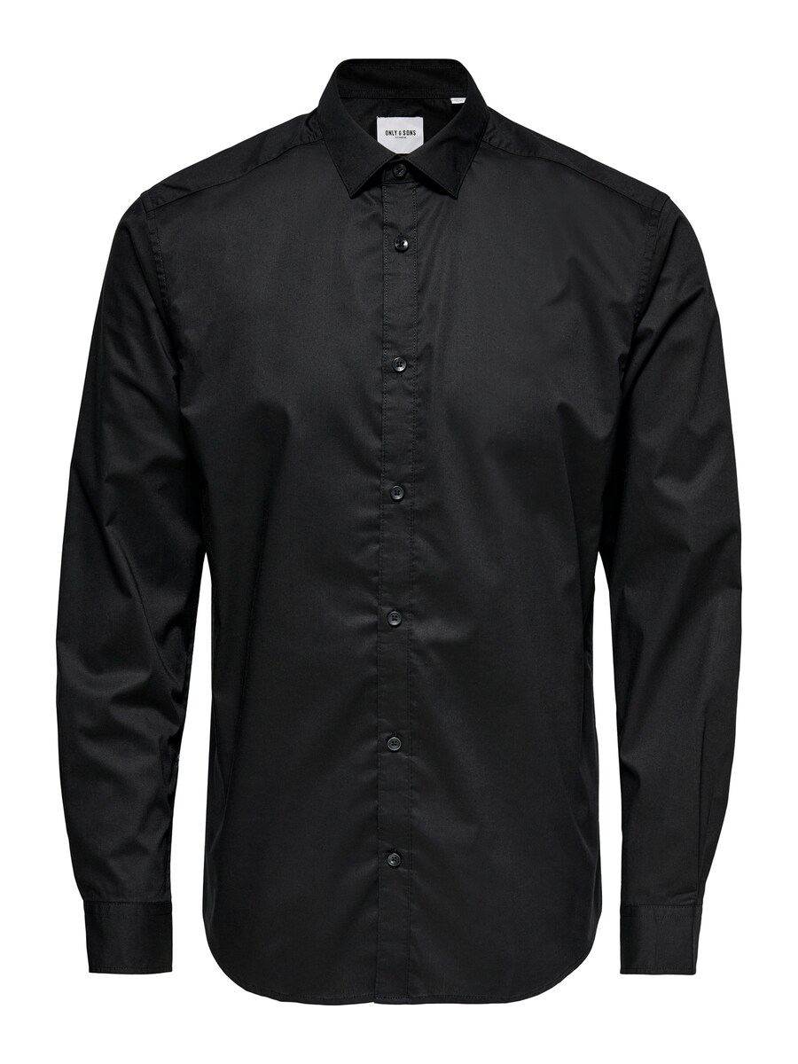 

Рубашка Slim Fit на пуговицах Only & Sons ONSSANE, черный