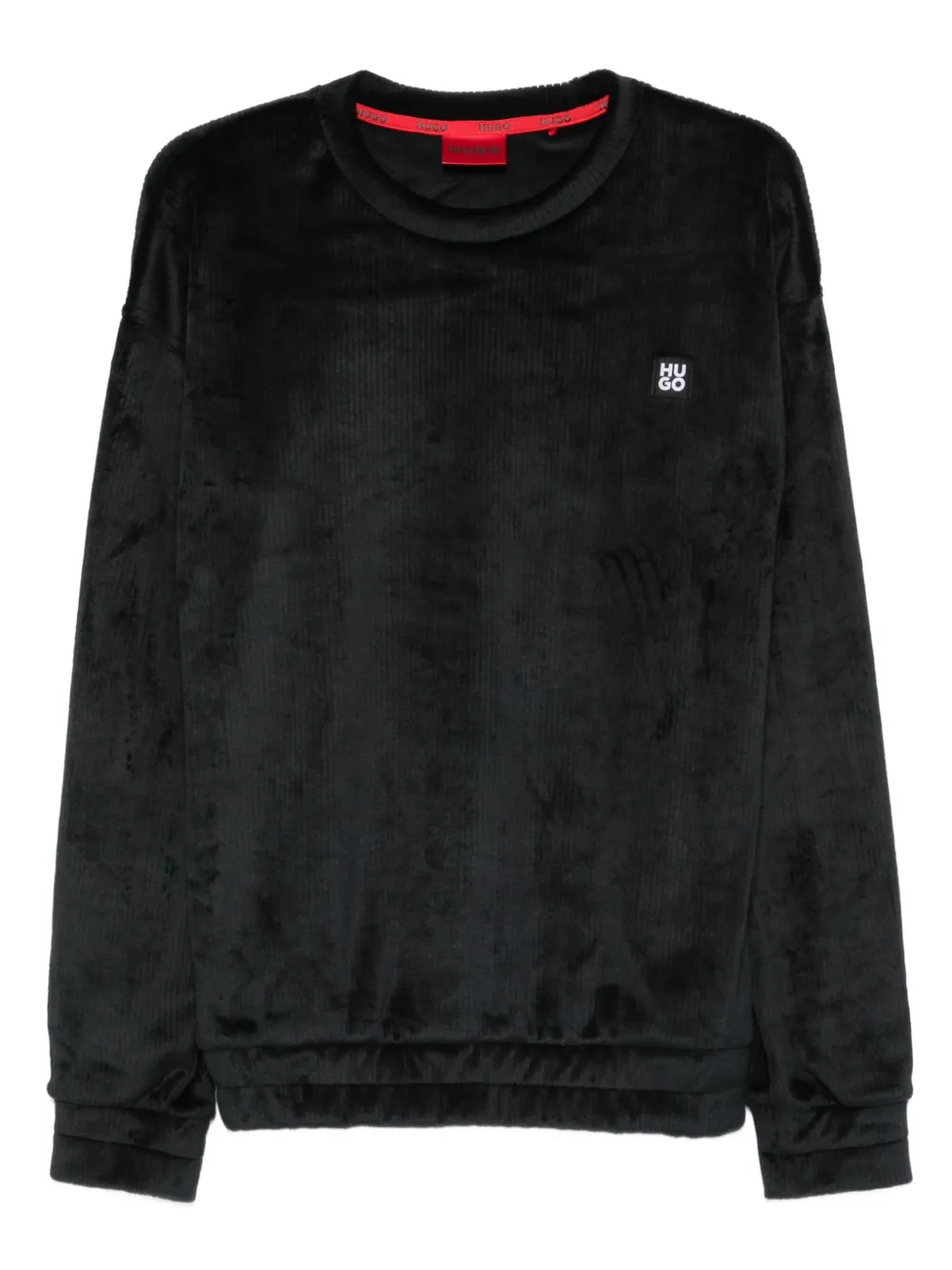 

Свитер из рубчатого велюра HUGO, черный