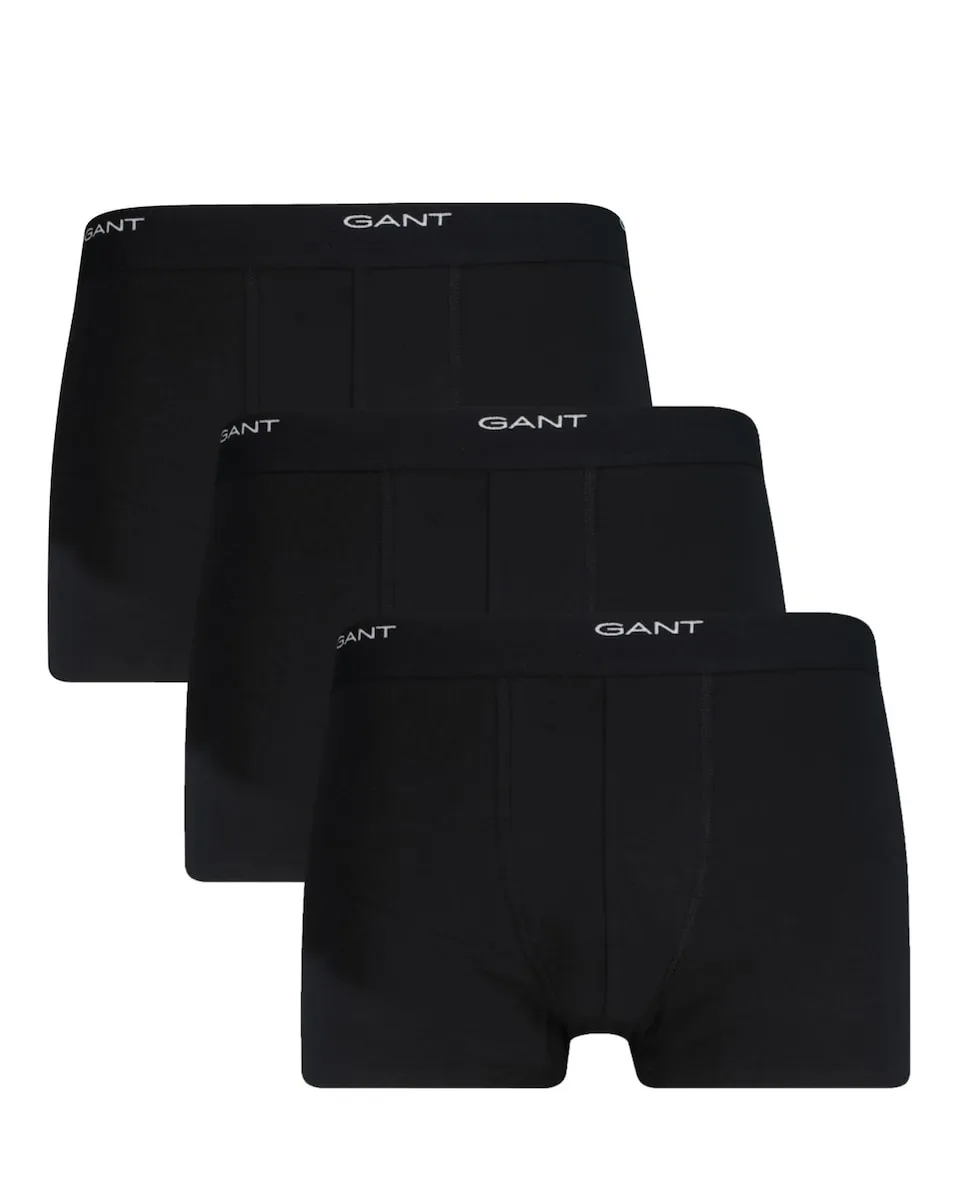 

Комплект из трех мужских коротких боксеров с надписью GANT на талии Gant, черный