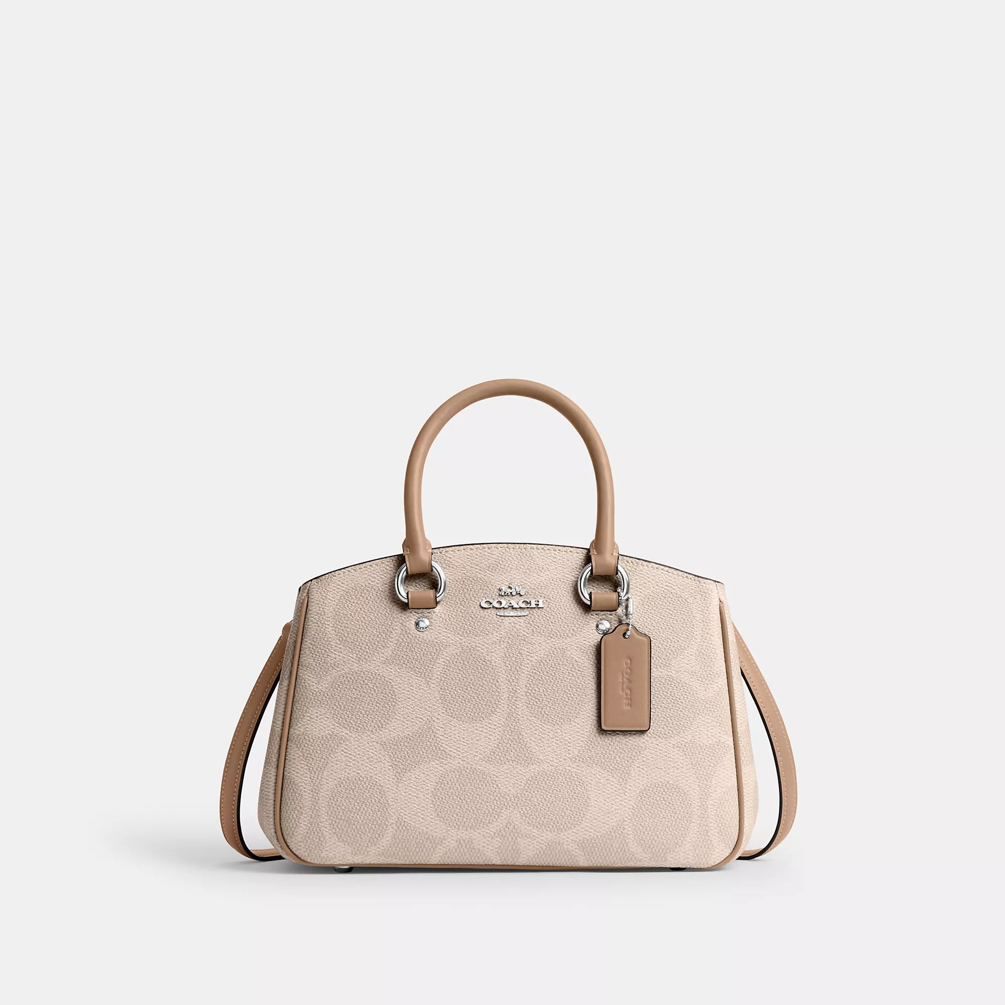 

Coach Outlet Сумка-саквояж Savannah Small из фирменного полотна, серебряный