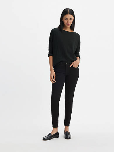 

711 Узкие женские джинсы Levi's, цвет Soft Black