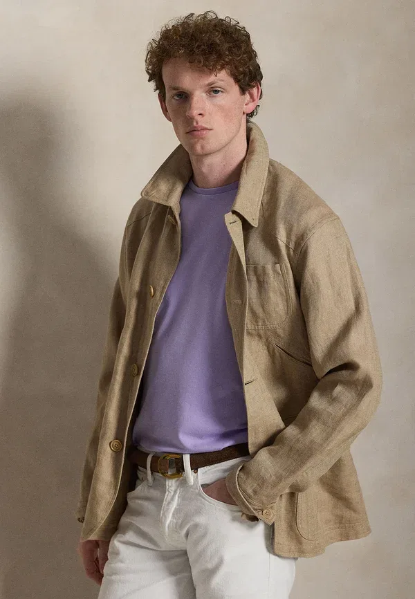 Футболка Polo Ralph Lauren Custom Slim Fit Soft Cotton Basic, пудрово-фиолетовый — фото 4