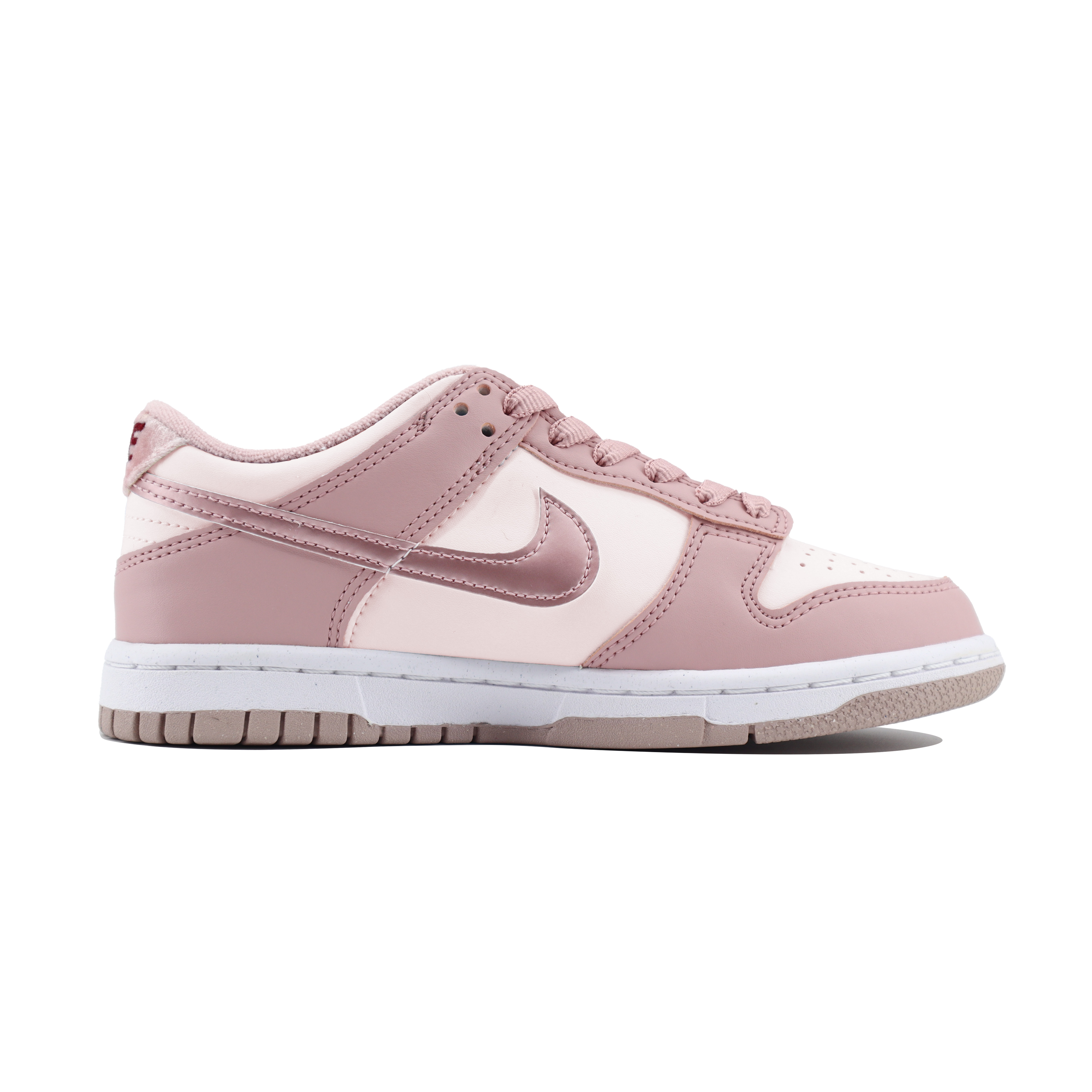 Nike Детские кроссовки для скейтбординга Dunk Pink Velvet с нескользящей подошвой, износостойкие, вишнево-розовые, для подростков — фото 2