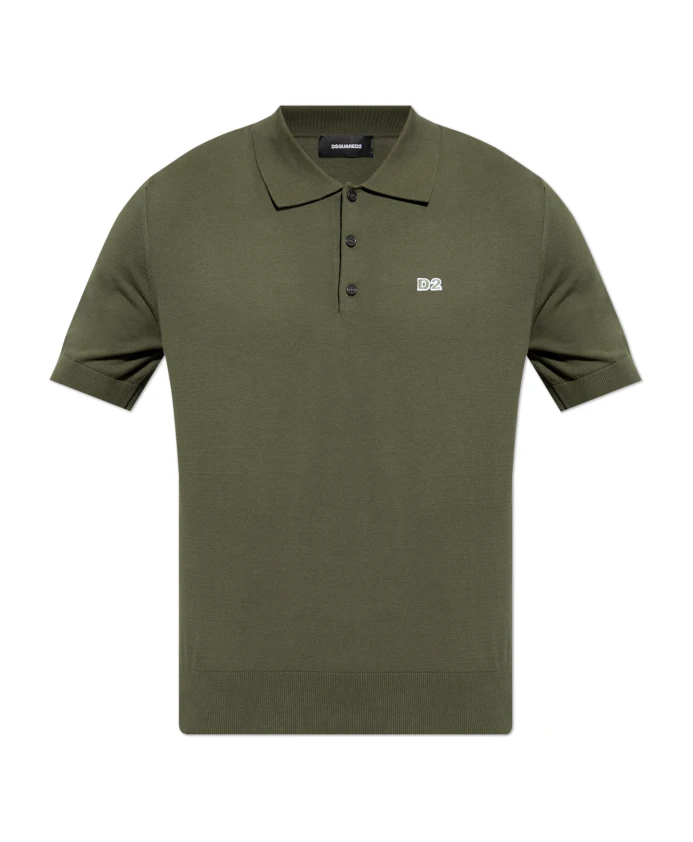 

Поло с логотипом Dsquared2, зеленый