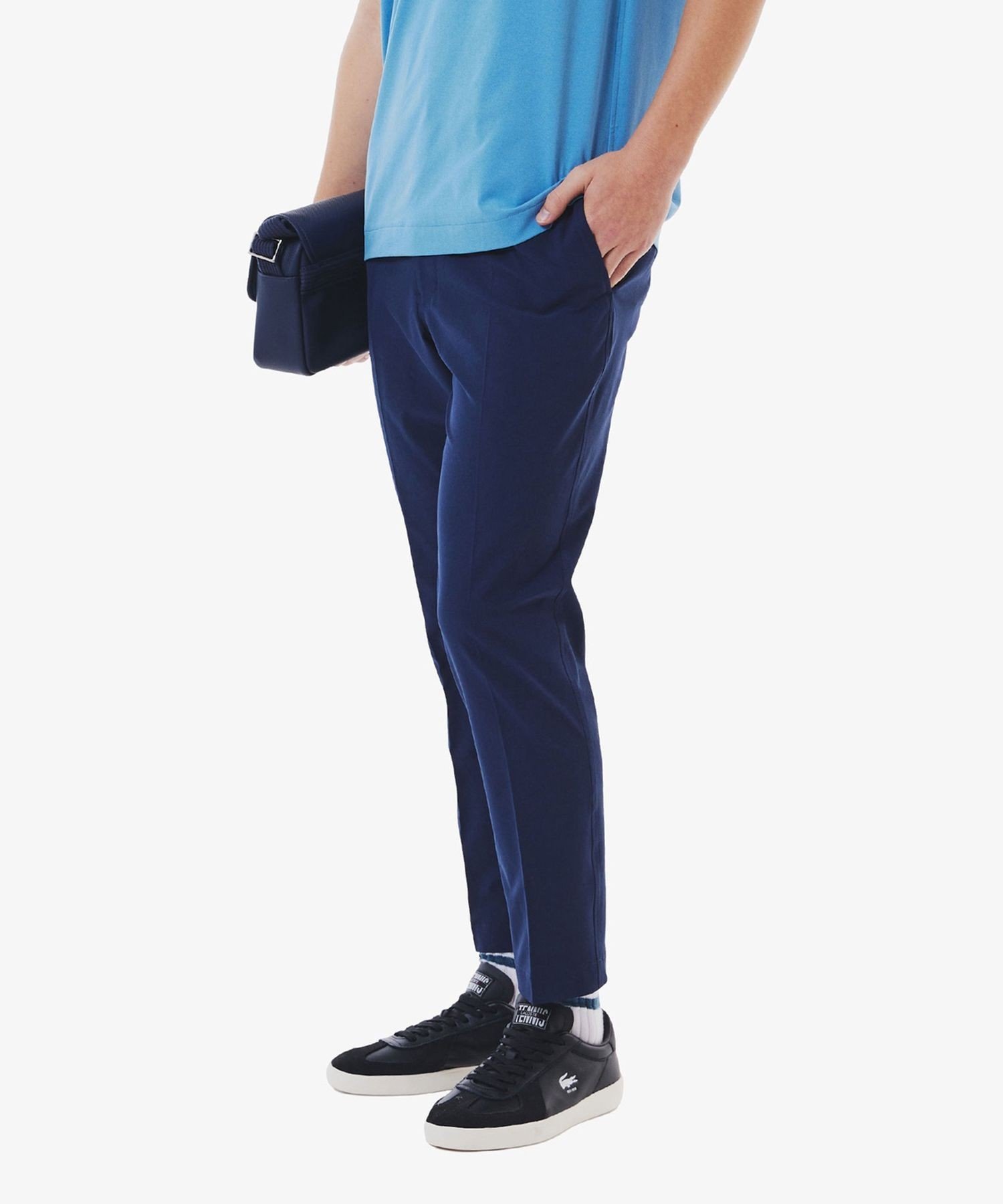 Эластичные брюки с одной складкой LACOSTE, Navy