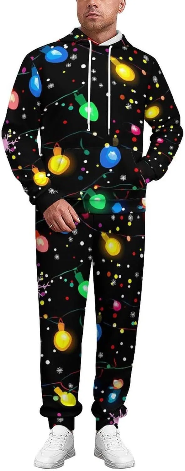 Спортивный костюм 2 предмета, мужской, Colorful Christmas Lights, Style