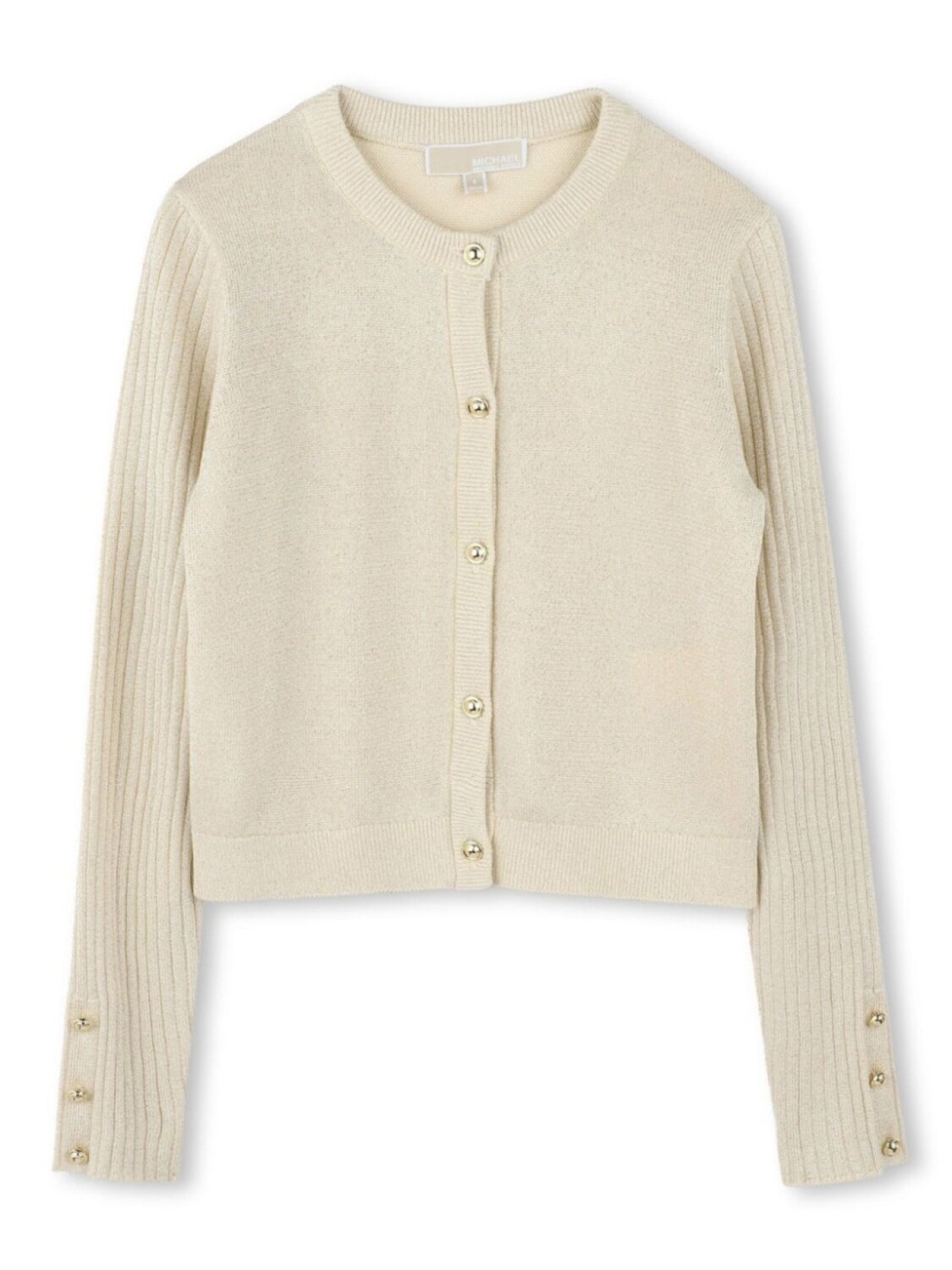 

Кардиган с круглым вырезом Michael Kors Kids, нейтральный цвет