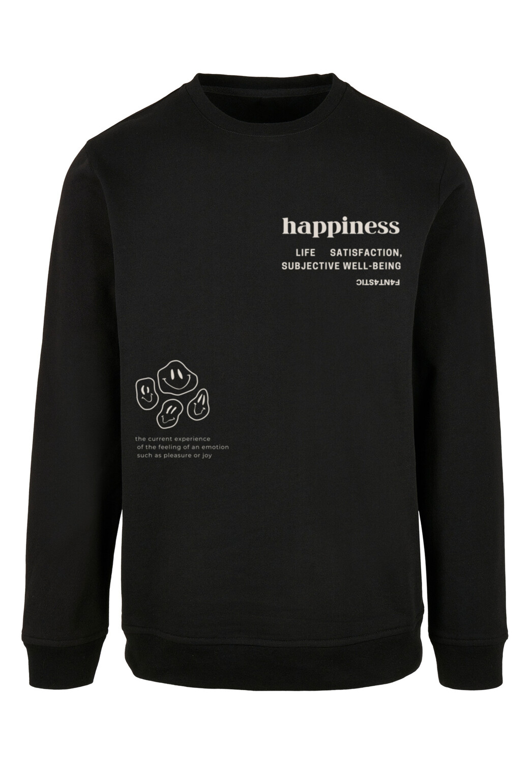 

Пуловер F4NT4STIC Sweatshirt happiness CREWNECK, черный