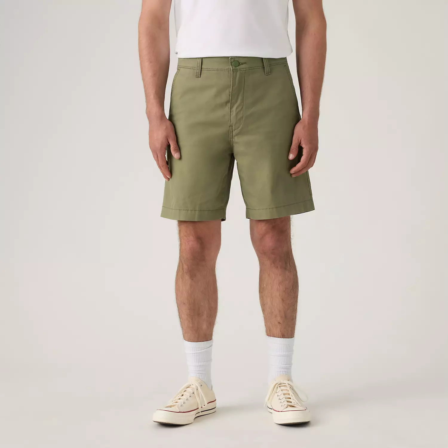 Levi's XX Chino Authentic Свободные 8-дюймовые легкие мужские шорты из твила, цвет Deep Lichen Green - Green — фото 2