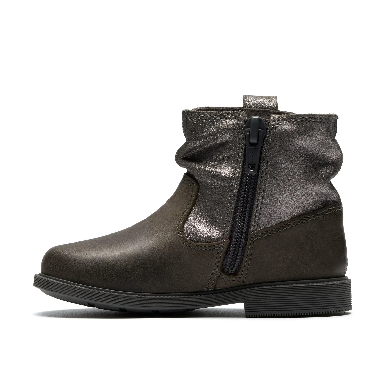 Ботинки детские Clarks Oaklyn Top T, замшевые, серые — фото 2