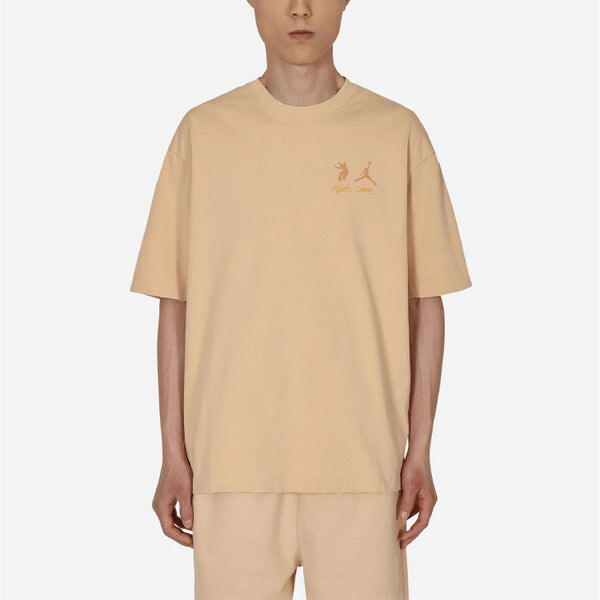 Футболка Air Jordan x union Crossover SS22 Solid Color Breathable Logo Round Neck Short Sleeve Asia Edition Khaki, хаки — фото 3