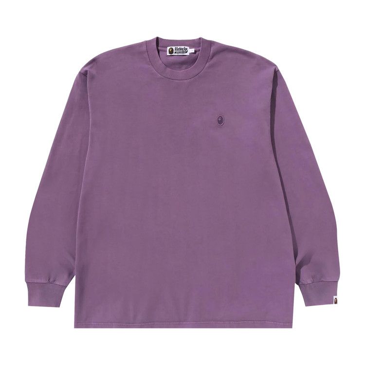 

Футболка BAPE Ape Head One Point Garment Dyed Long-Sleeve Tee, Purple