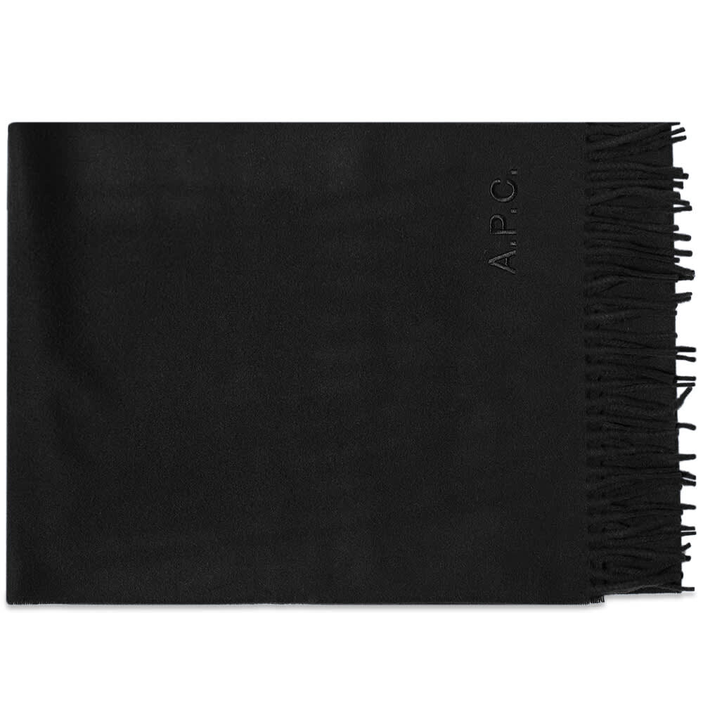 

A.P.C. Шарф с вышивкой Амбруаз, черный