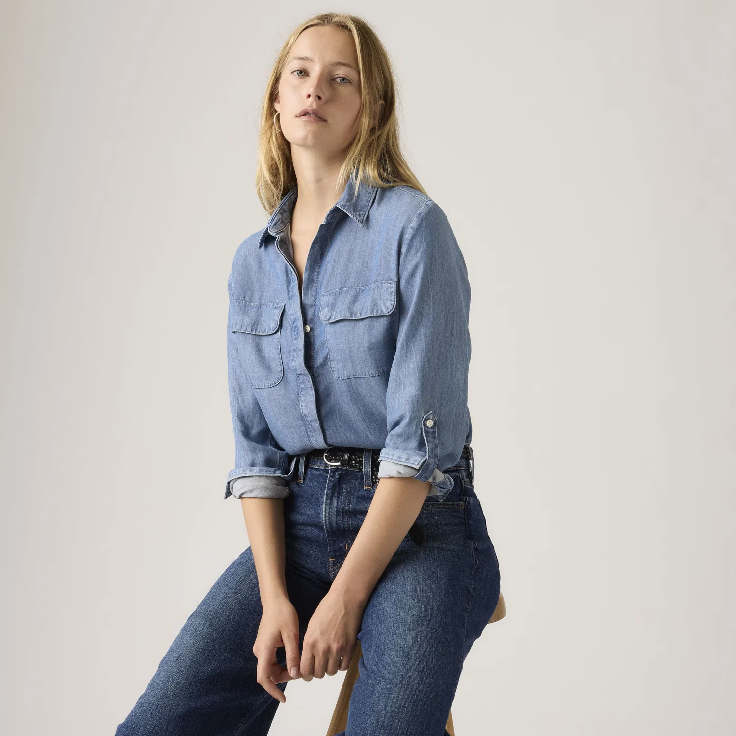 Рубашка Элейн в стиле "утилитарная" Levi's, Medium Wash