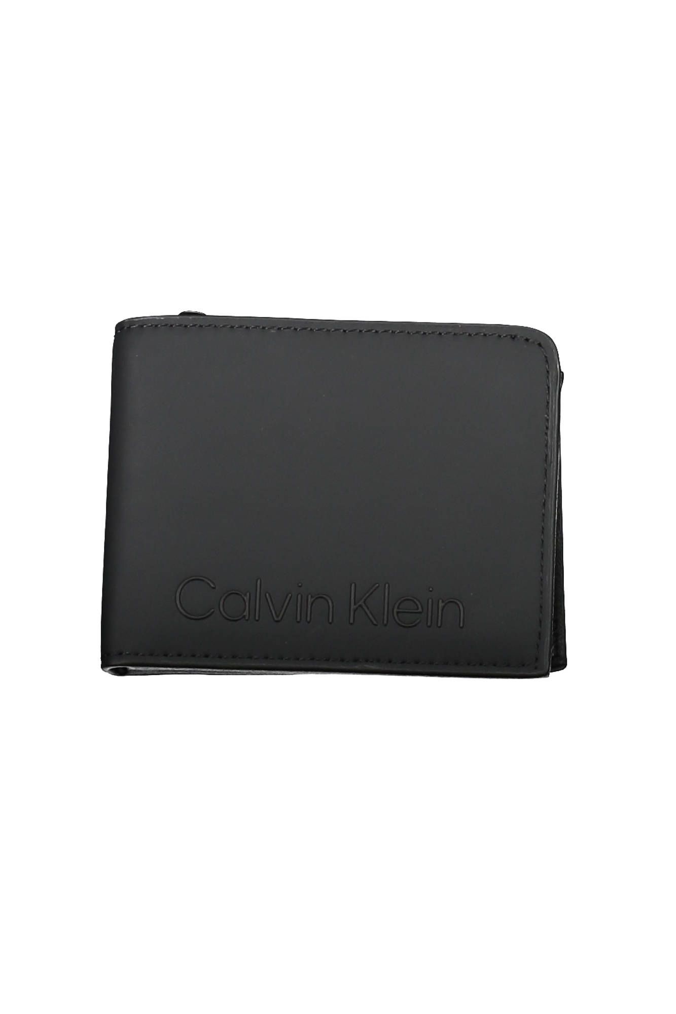 

Черный кожаный мужской кошелек Calvin Klein
