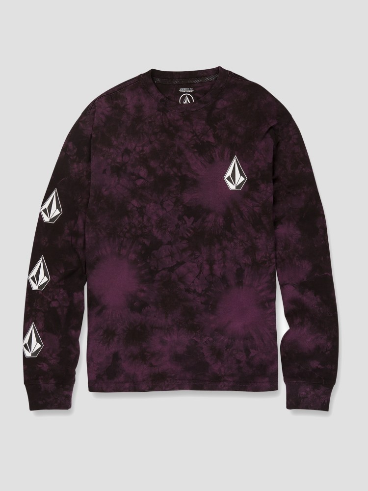 Лонгслив Volcom Iconic Stone Dye Longsleeve T-Shirt, mulberry