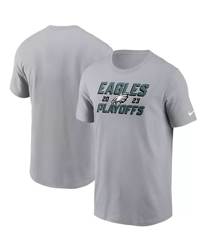 

Мужская серая футболка с изображением Philadelphia Eagles 2023 NFL Playoffs Iconic Nike, серый