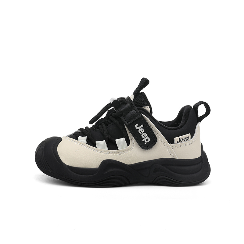 

Низкие детские кроссовки для скейтбординга Jeep, Black Green-Unlined Shoes