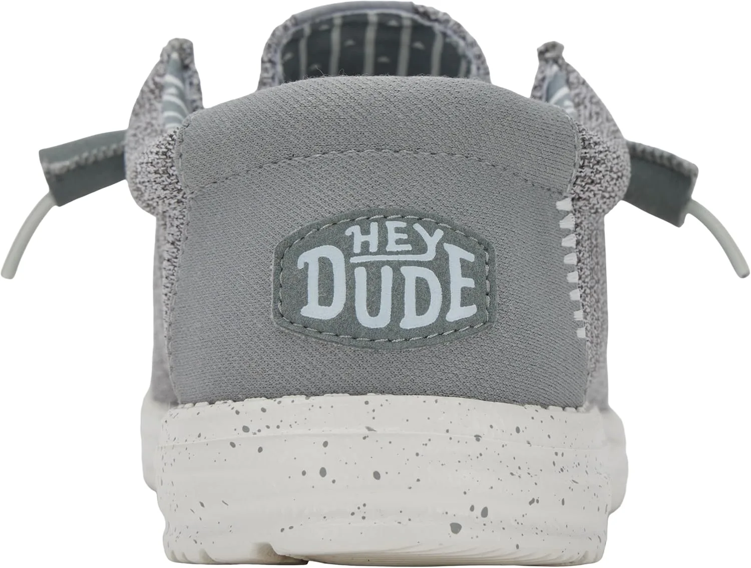 Мужские лоферы HEYDUDE Wally из эластичного флиса, серый — фото 3