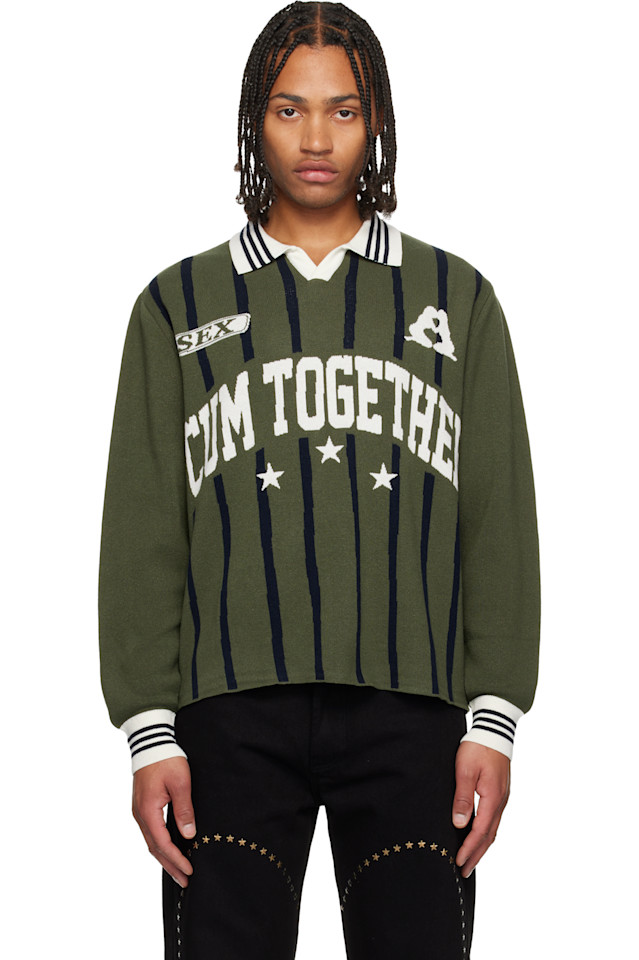 

Carne Bollente Поло цвета хаки с мясом