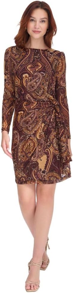 

Женская сетчатая эластичная кофта с длинным рукавом Tommy Hilfiger, Aubergine/Curry