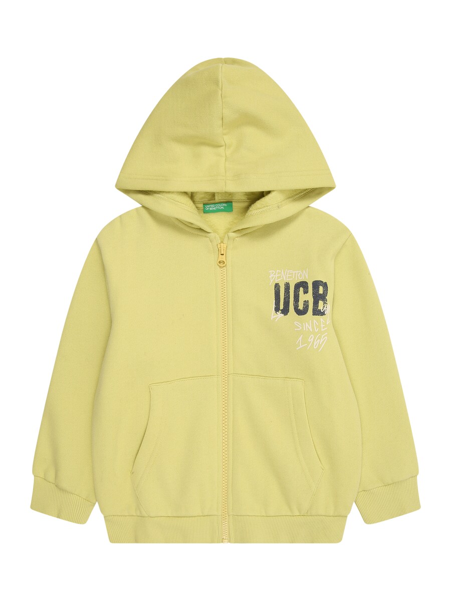 

Толстовка с капюшоном на молнии UNITED COLORS OF BENETTON, Limone