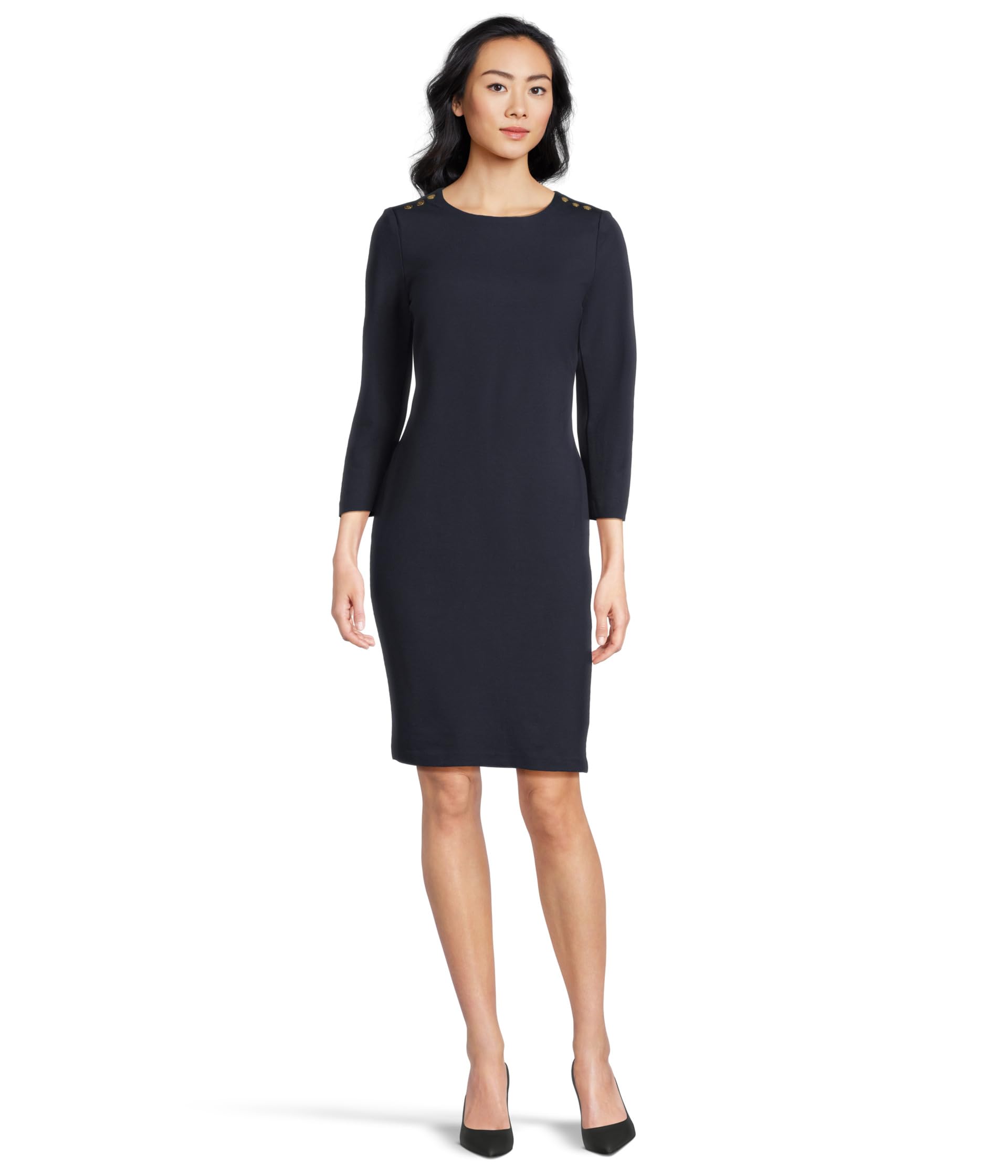 

Платье Lauren Ralph Lauren Ponte 3/4, цвет Lighthouse Navy