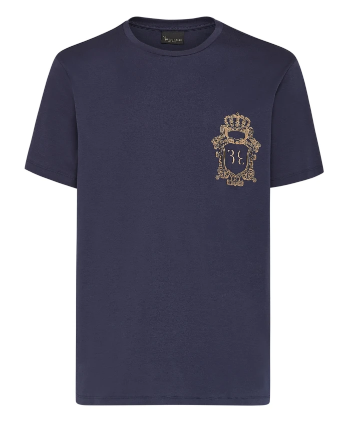 

Футболка с круглым вырезом, размер S. Billionaire, синий