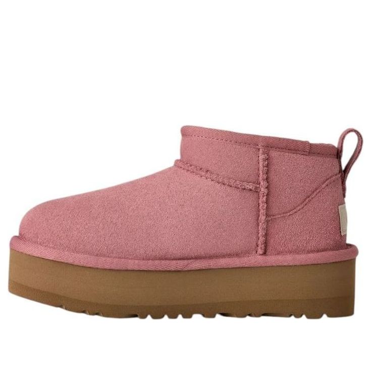 

(GS) Классические ультраминиатюрные ботинки UGG на платформе 'Pink Dawn'