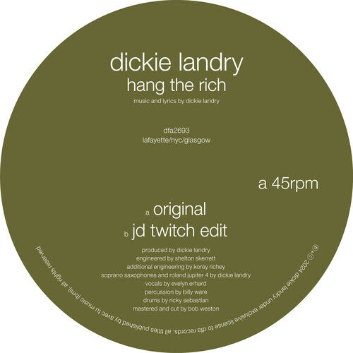 

Сингл 12" Landry, Dickie: Hang The Rich