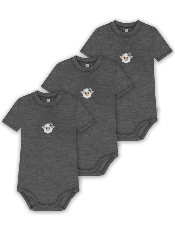 

Normani Outdoor Sports Комплект из 3 боди с короткими рукавами из шерсти мериноса, цвет антрацит