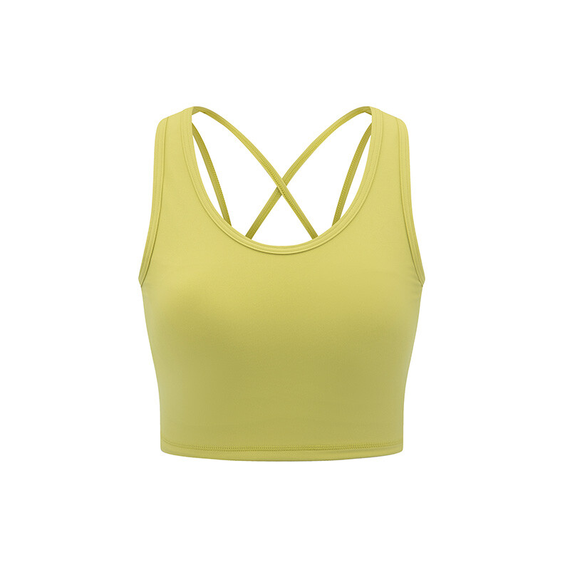 

Топ спортивный Muji Walker с перекрещенной спиной, кремовый