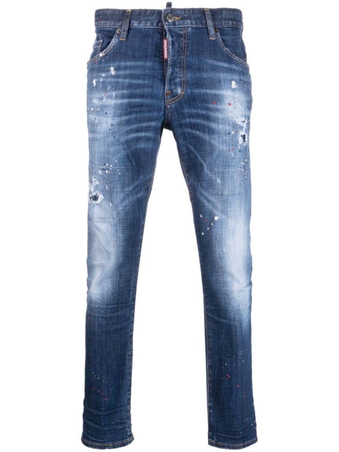 

Dsquared2 джинсы с эффектом потертости, синий