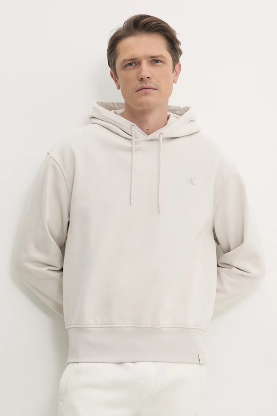

Хлопковая толстовка Calvin Klein Jeans, бежевый