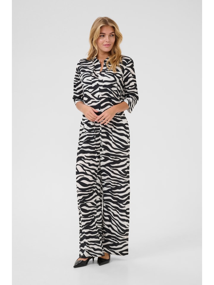 

Комбинезон Kaffe, цвет black/chalk animal print