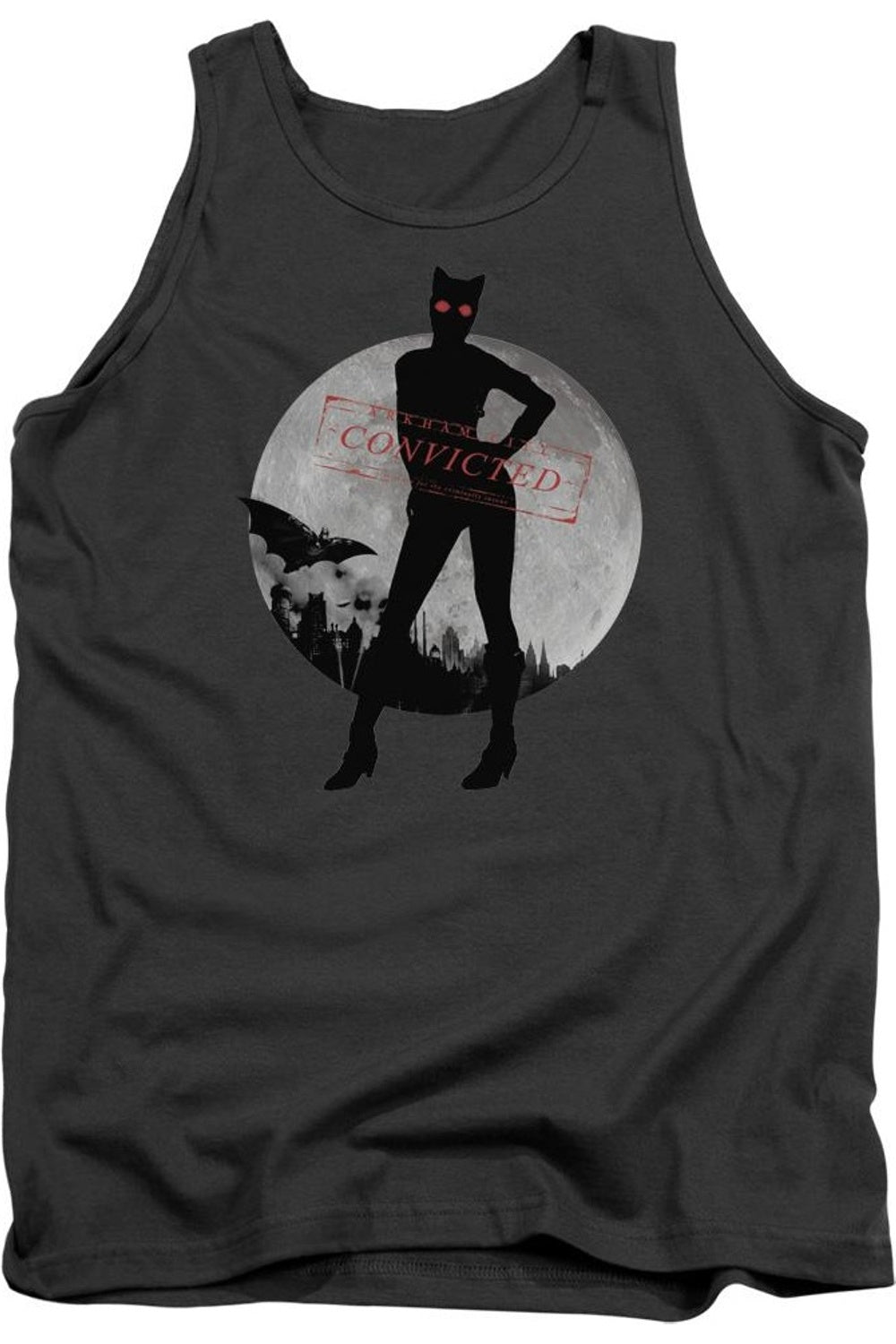 

Batman Arkham City Женщина-кошка Осужденная Взрослый Майка Gildan, цвет charcoal