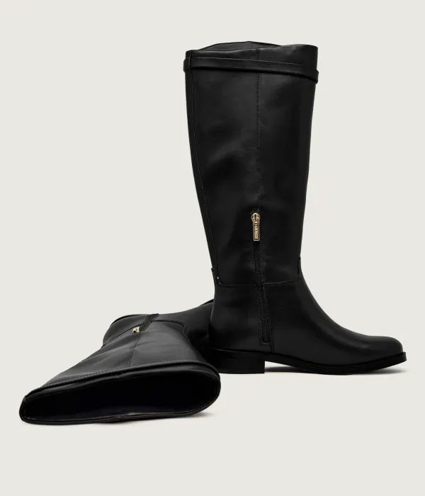 Кожаные сапоги для верховой езды Зоро Guess, черный — фото 4