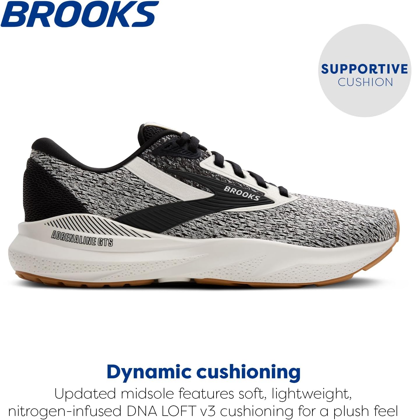 Мужские беговые кроссовки Brooks Adrenaline GTS 24 с поддержкой, черный — фото 2