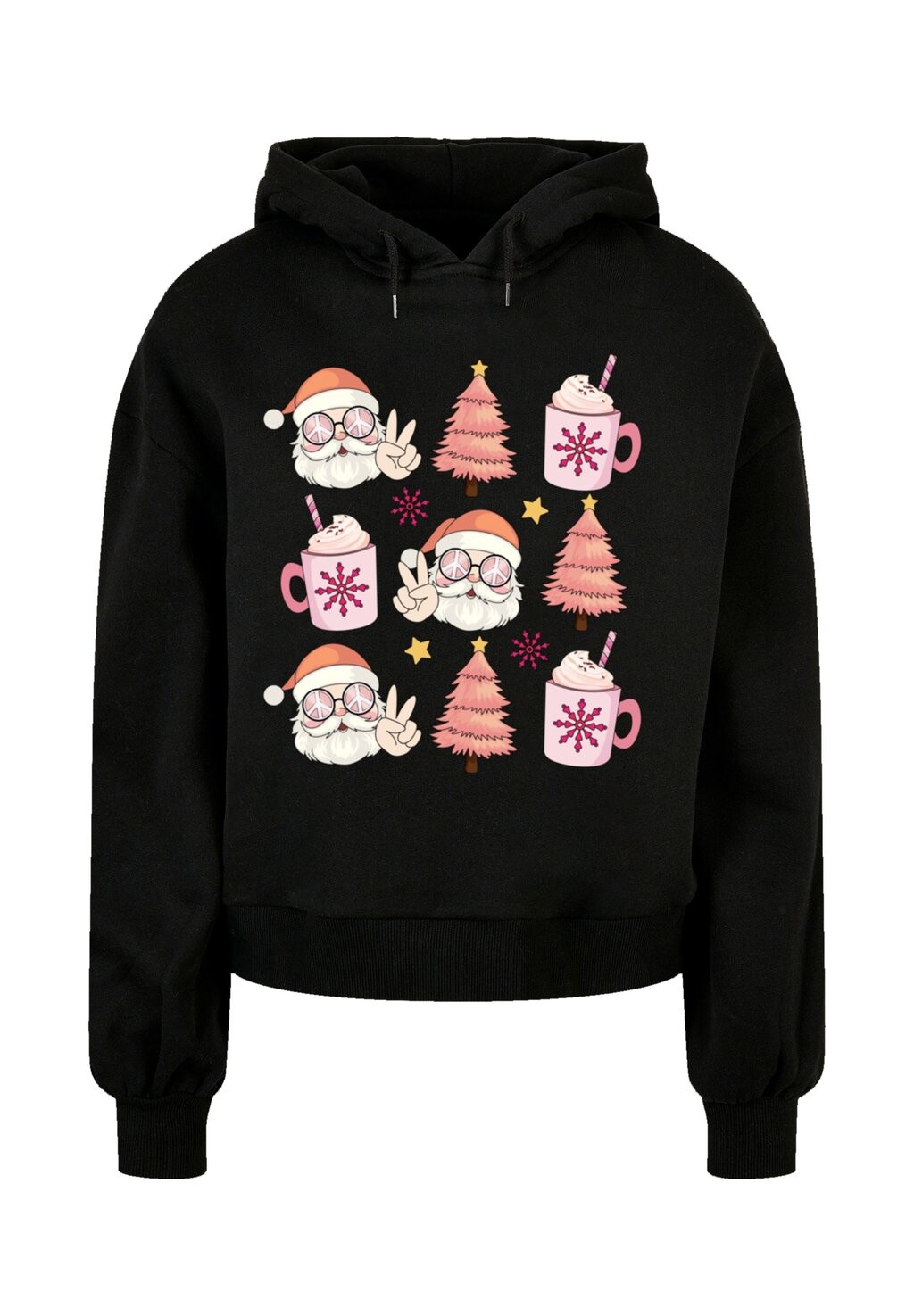 

Толстовка с капюшоном HIPPIE SANTA WEIHNACHTEN TREE COCOA F4NT4STIC, черный