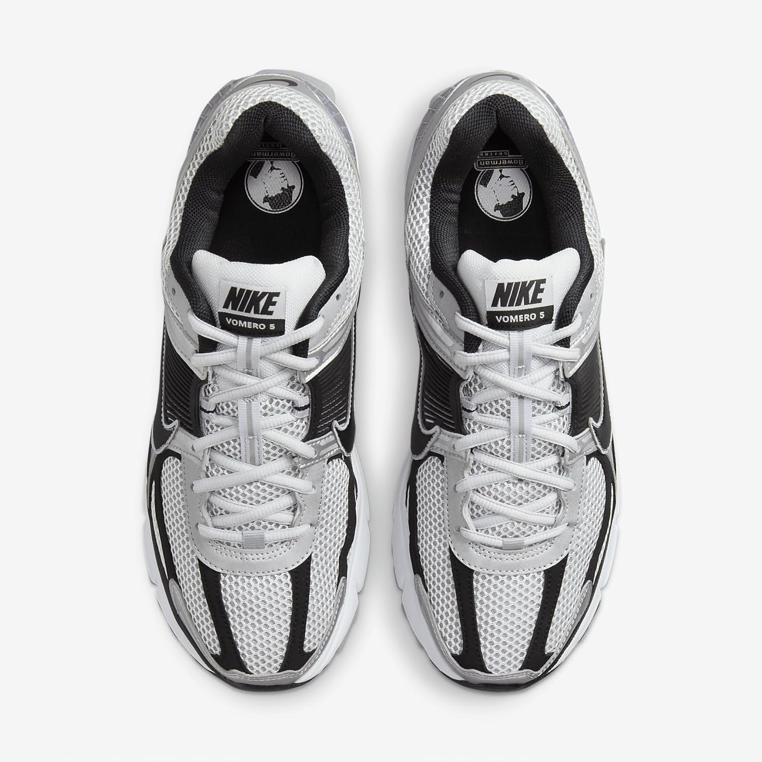 Мужские кроссовки Nike Zoom Vomero 5, белый/черный — фото 4