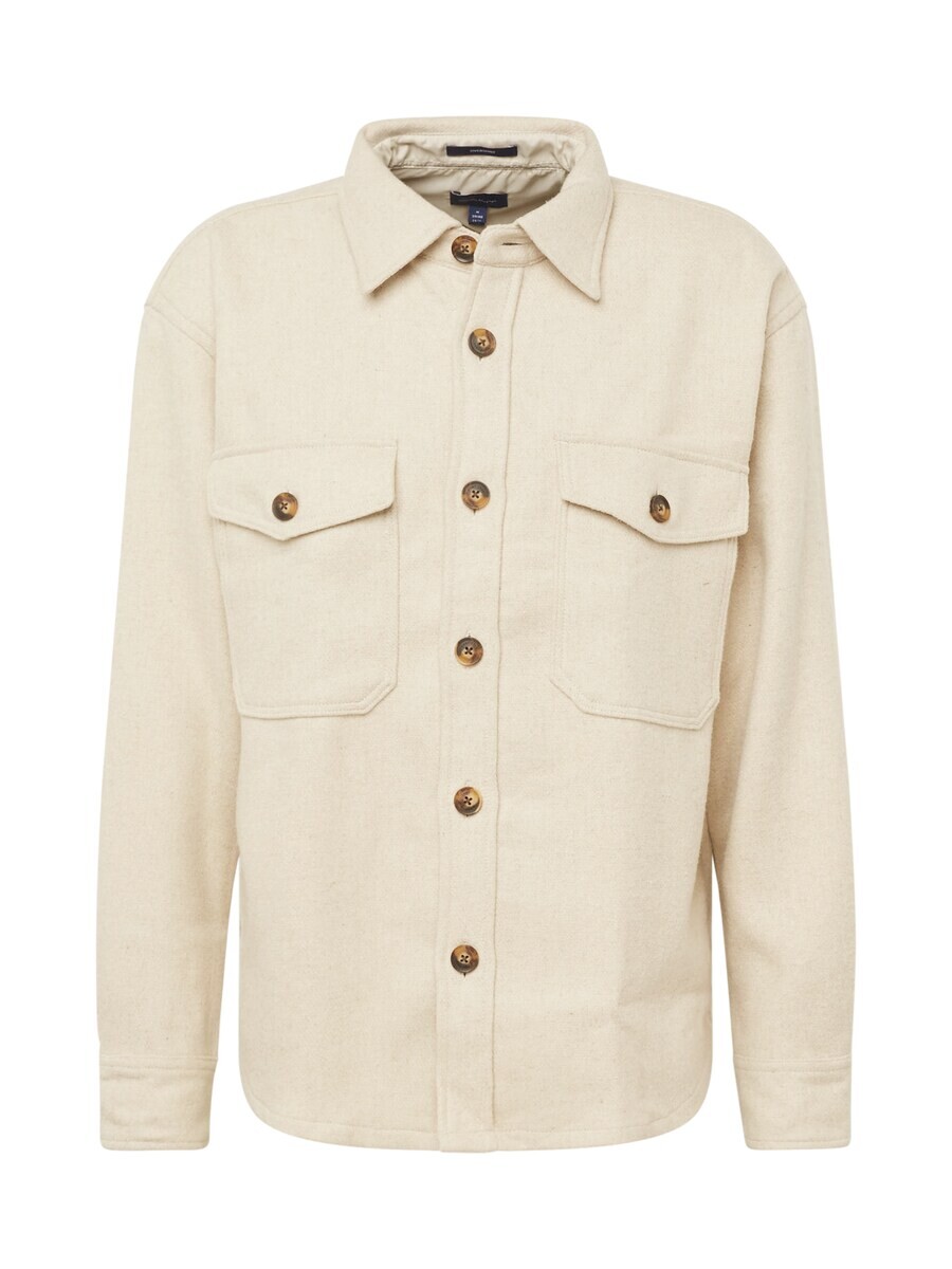 

Повседневная рубашка GANT Regular fit Button Up Shirt, бежевый