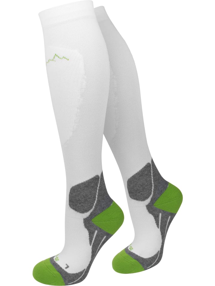 

Normani Спортивные компрессионные носки до колена, бело-зеленые