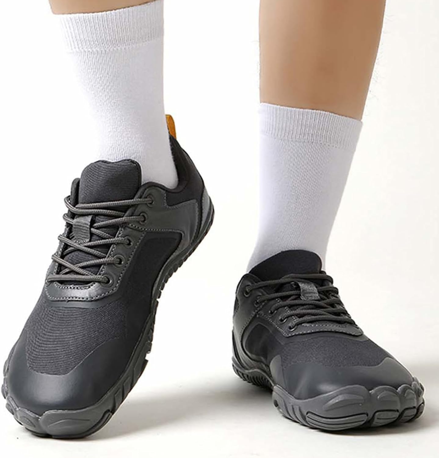 Женские сандалии Kubbon Barefoot с широким носком, заземляющая обувь, противоскользящие, дышащие, легкие, для активного отдыха, походов, кроссовки с нулевым перепадом, серый — фото 4