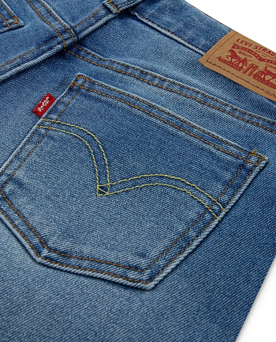 Широкие джинсы с завышенной талией для девочки Levi's, синий — фото 3