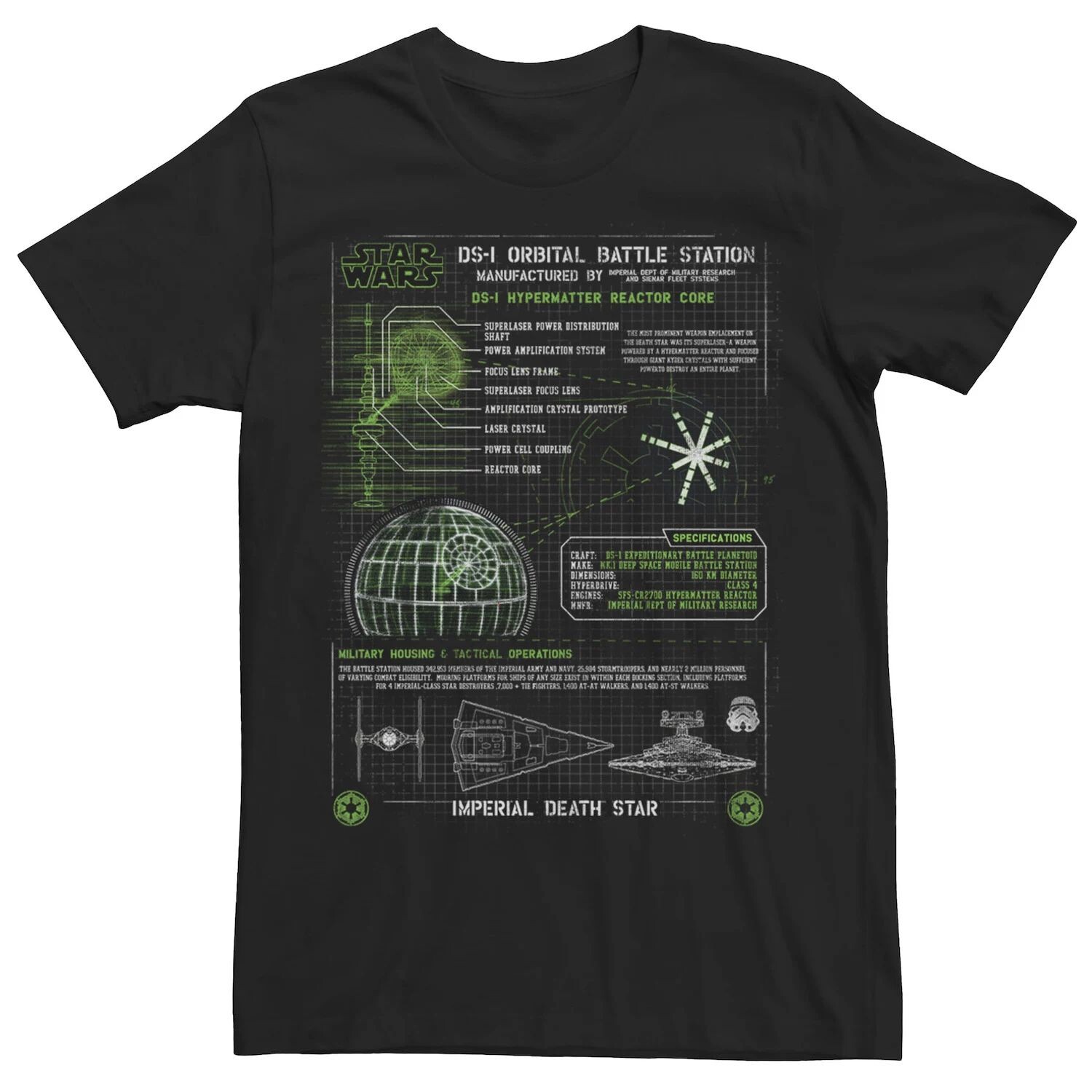 

Мужская футболка с рисунком Imperial Blueprints Star Wars