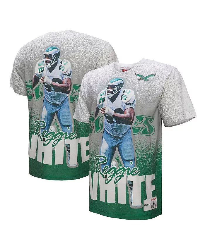 

Мужская футболка Reggie White Gray Philadelphia Eagles Burst с изображением игрока на пенсии Mitchell & Ness