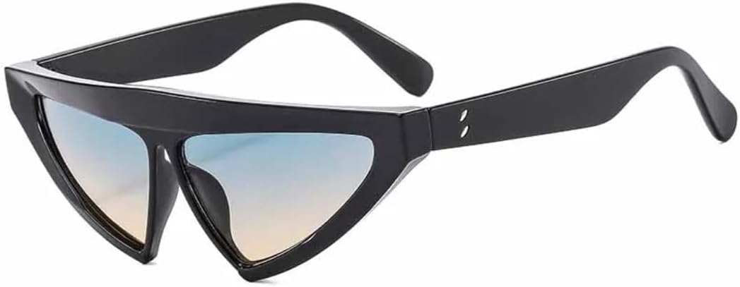 

Панк-очки с рисунком «Рисовый ноготь» в форме треугольника, женские солнцезащитные очки, модные мужские очки, уличная фотография, путешествия, UV400 TVTBBVV, Black Blue Yellow