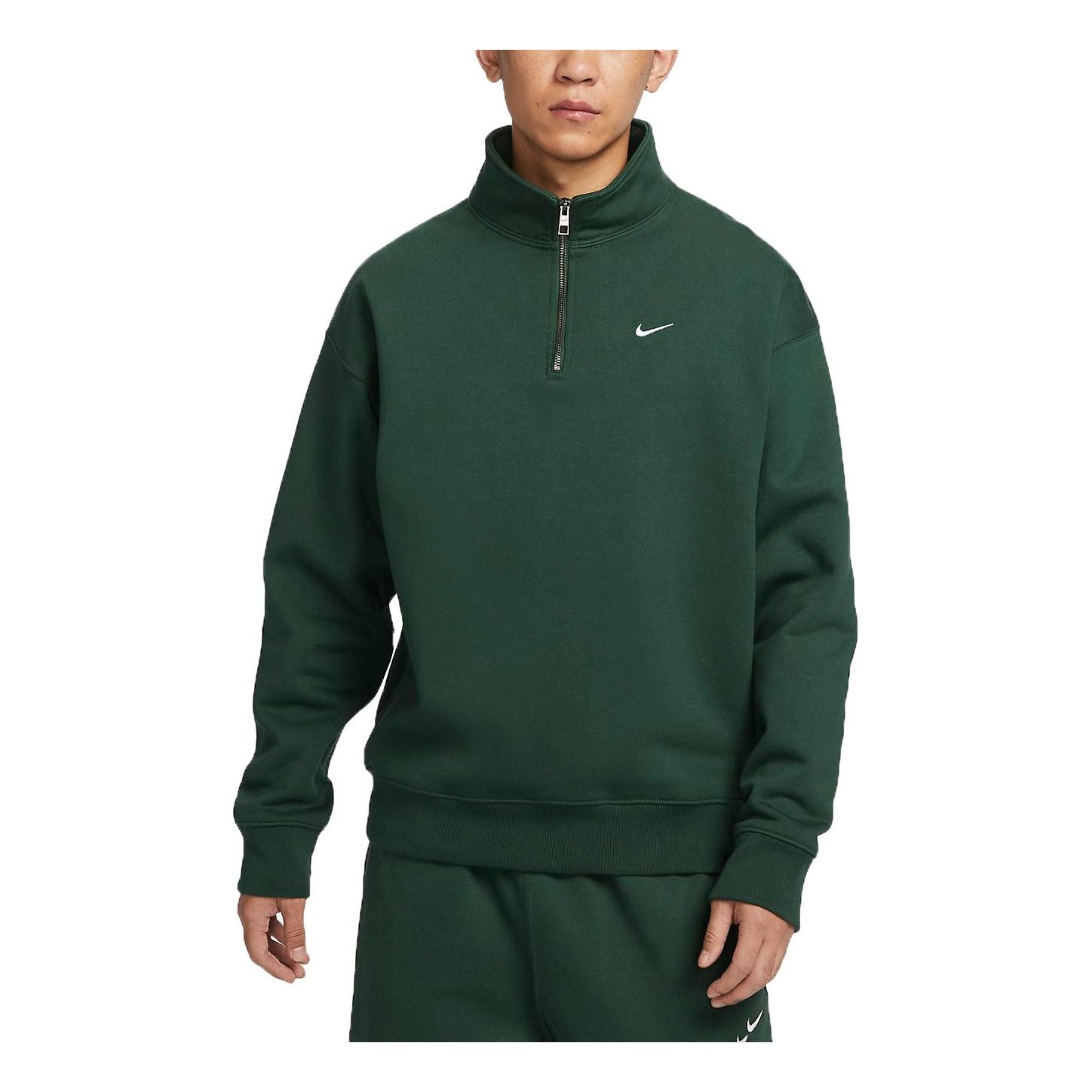 

Спортивная толстовка Nike Solo Swoosh 1/4 Zip Sweatshirt (Asia Sizing) 'Green' DQ5210-323, зеленый