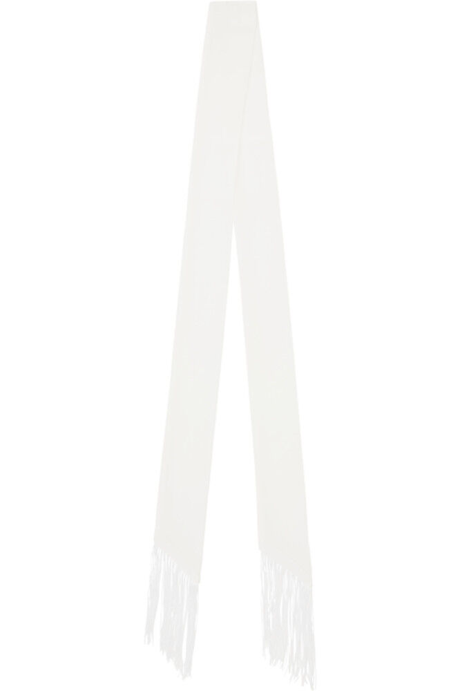 

Шелковый шарф цвета «кремовый» MM6 Maison Margiela