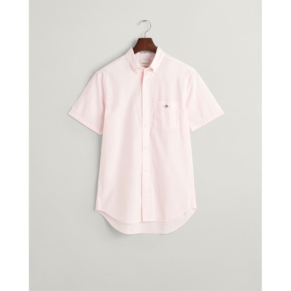 

Рубашка с коротким рукавом Gant Reg Poplin, розовый